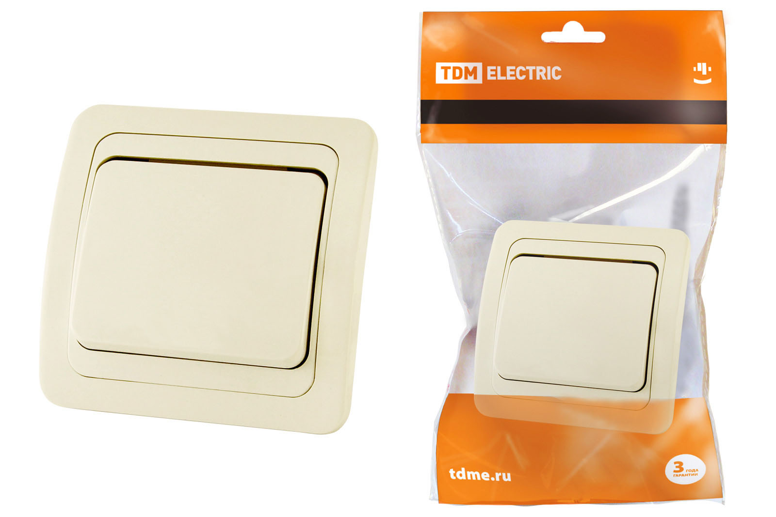 Выключатель 1-кл. 10А сл. кость Валдай